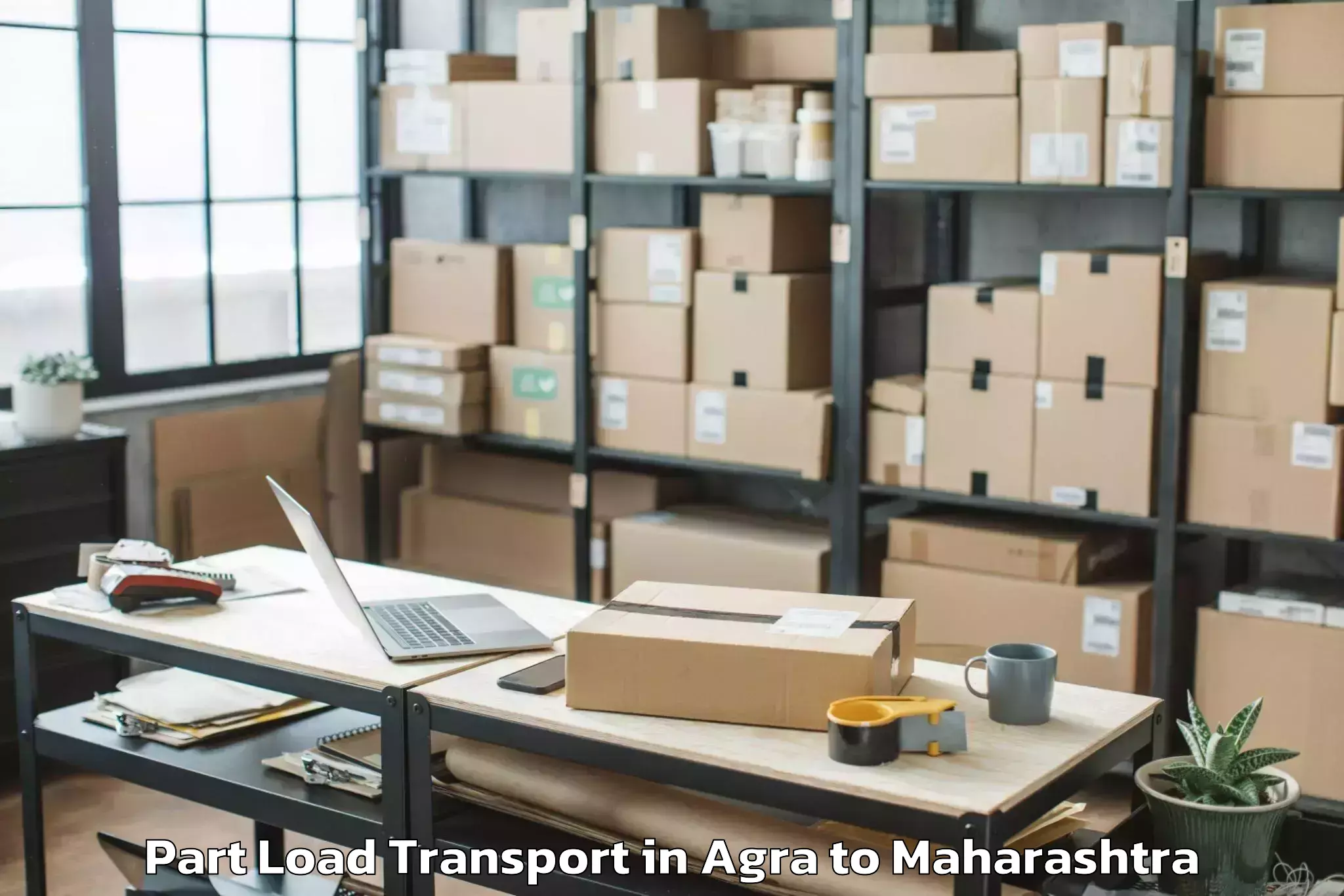 Book Agra to Akkalkuwa Part Load Transport Online